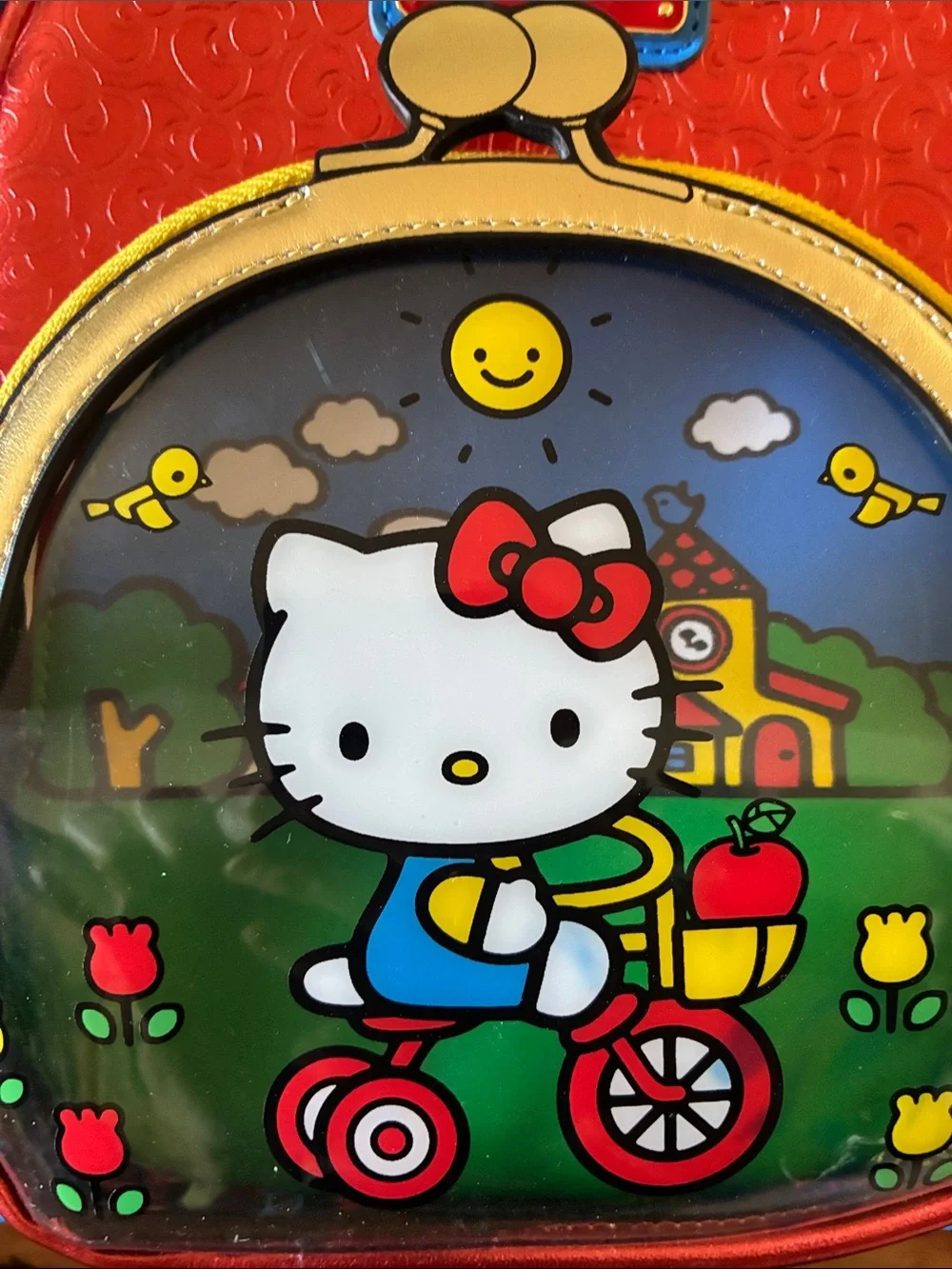 Loungefly Sanrio Hello Kitty Red and Blue 50th Anniversary Mini Backpack